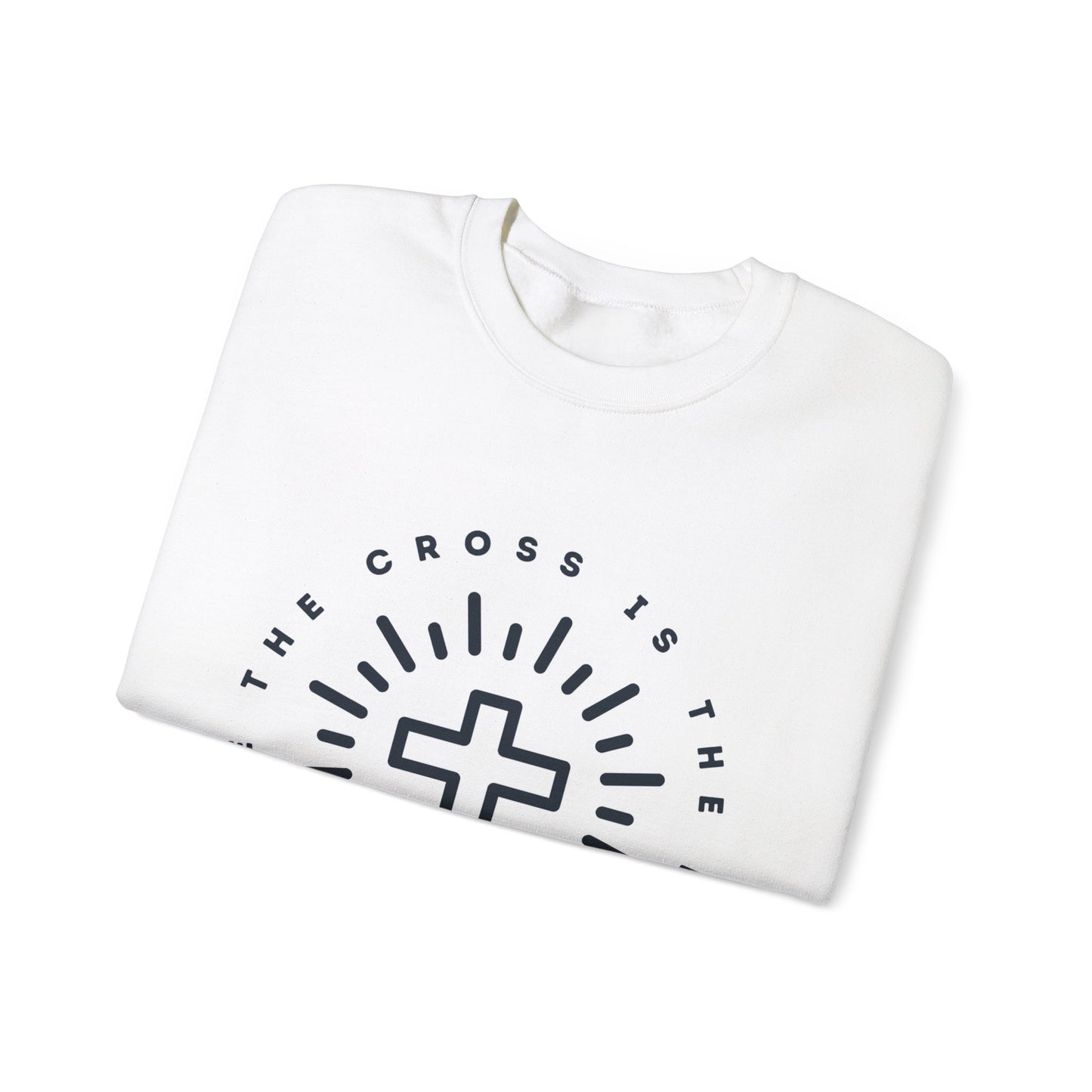 Faith-Inspired Unisex Crewneck Sweatshirt - 'The Cross Is The Reason' Design