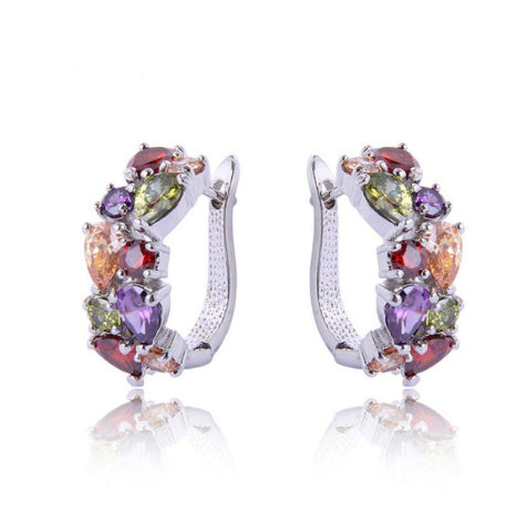 Diamond Crystal Zircon Ear Clip Affordable Luxury Earrings Women