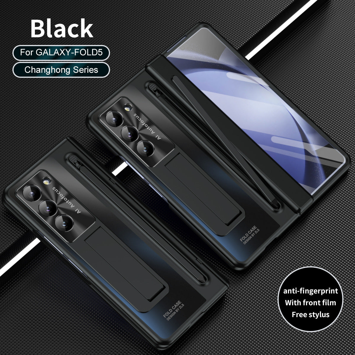 Suitable for Samsung Galaxy Z Fold6 mobile phone case shell film integrated bracket with stylus Z Fold5 anti-fall